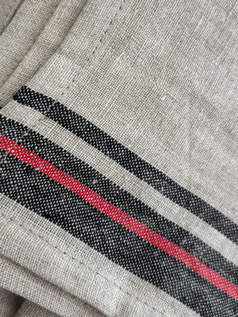 Linserviett stripete 45x45 cm