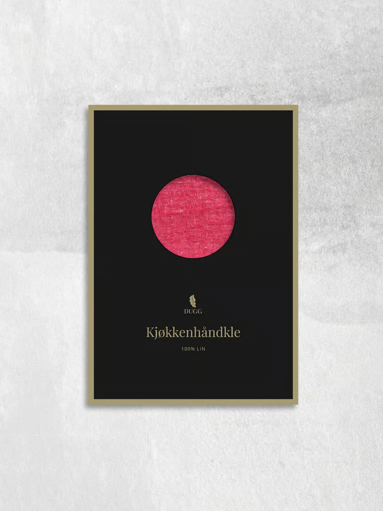 Rød kjøkkenhåndkle