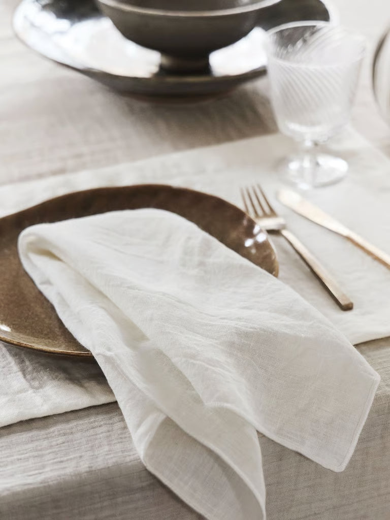 Linserviett hvit 45x45 cm