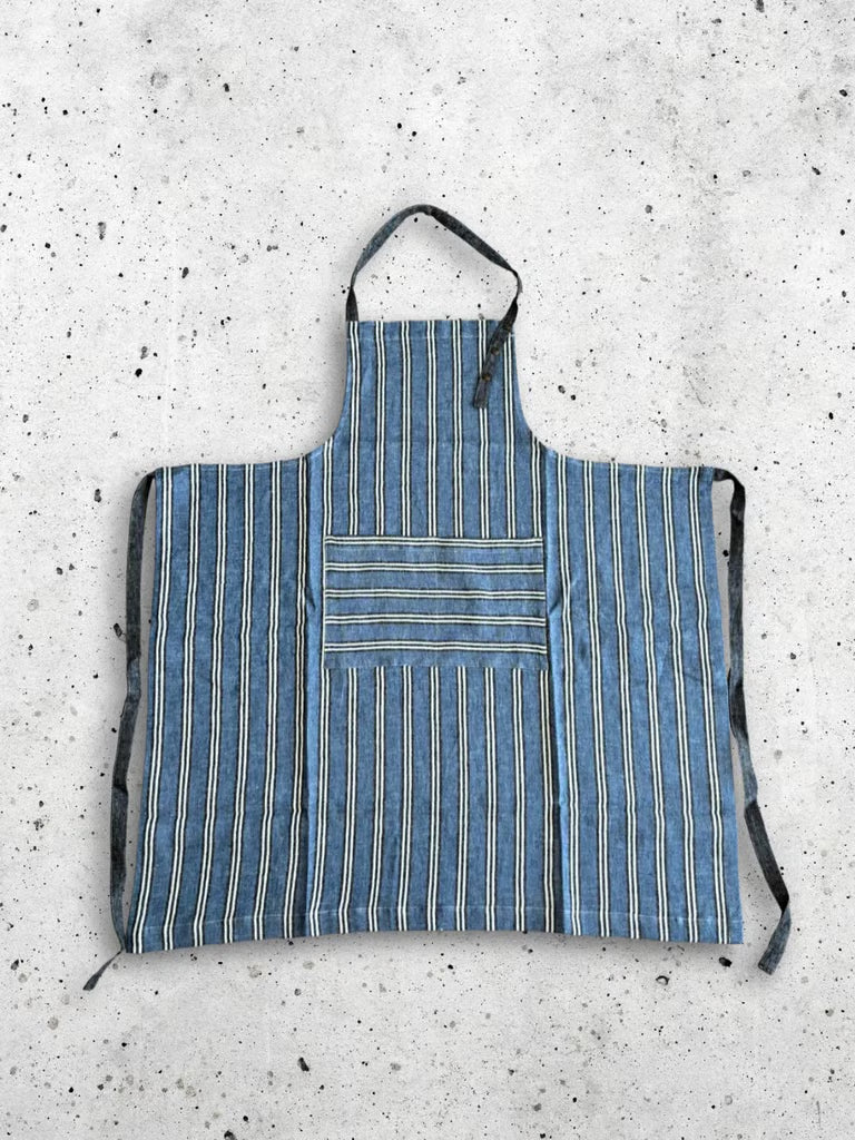 Blå gaffel med striper