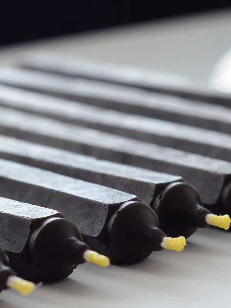 Svarte bivokslys (4 stk.)