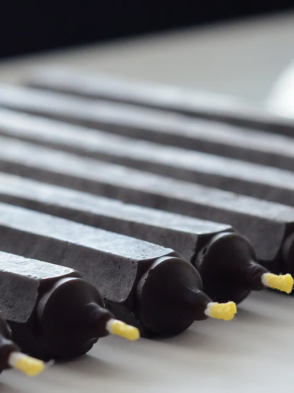 Svarte bivokslys (4 stk.)