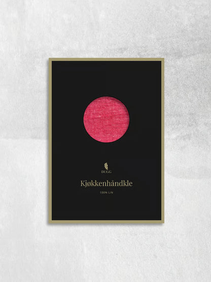 Rød kjøkkenhåndkle