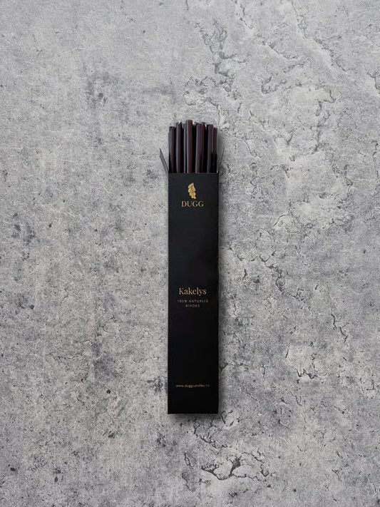 Svarte kakelys i bivoks (20 stk.)