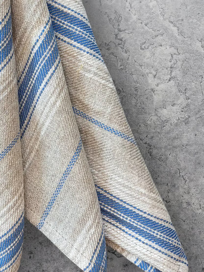 Linserviett med blå striper 45x45 cm