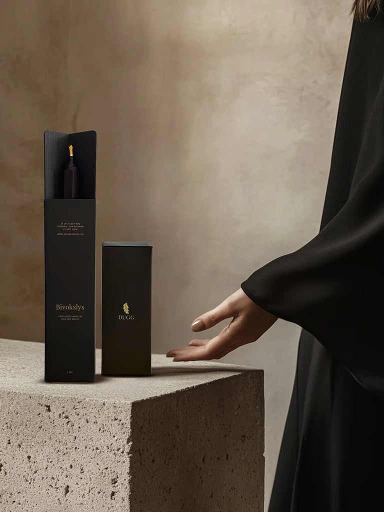 Svarte bivokslys (4 stk.)