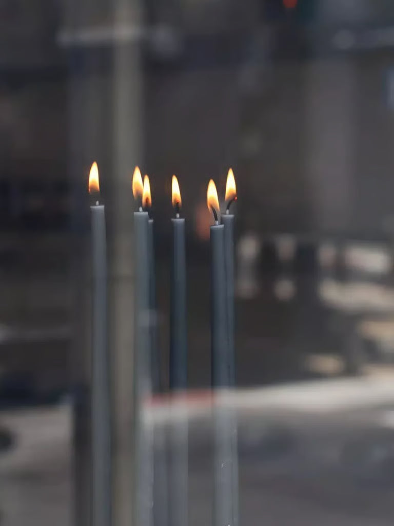 Svarte kakelys i bivoks (20 stk.)