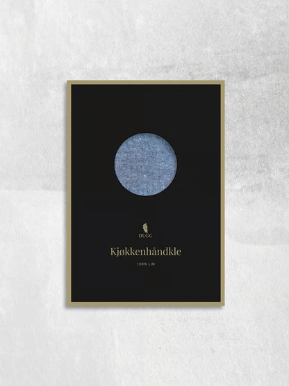 Blå kjøkkenhåndkle