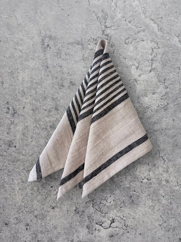 Linserviett stripete 45x45 cm