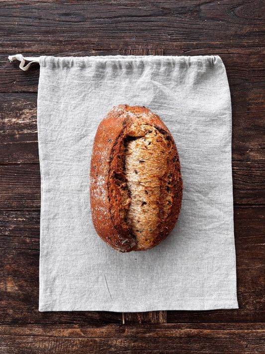 Brødpose i myknet 100 % lin – Natur