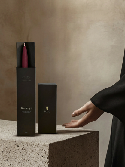 Kronelys av bivoks – 4 stk | Dyp rød / burgunder