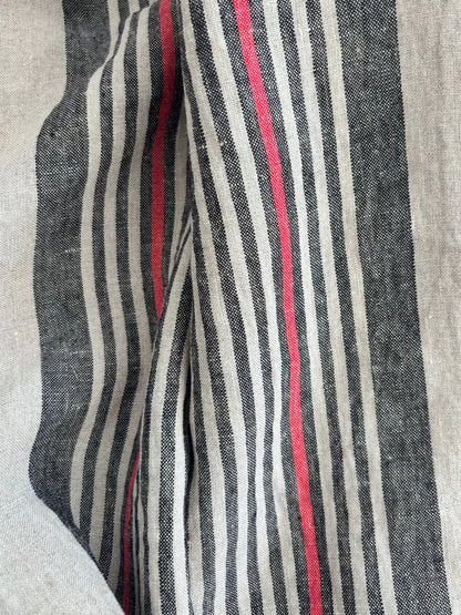 Linduk naturfarge med striper