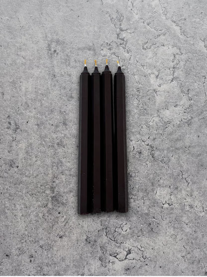 Svarte bivokslys (4 stk.)