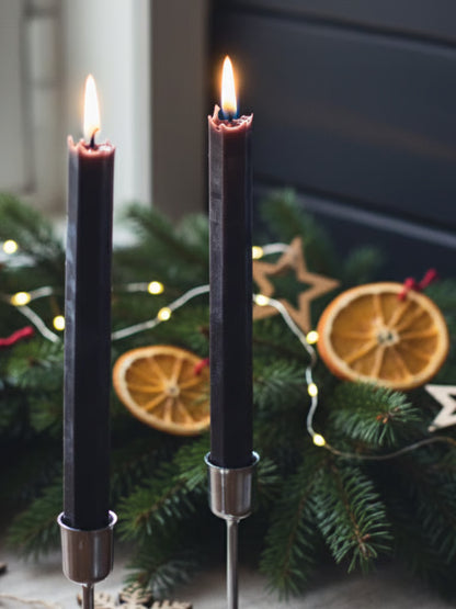 Svarte bivokslys (4 stk.)