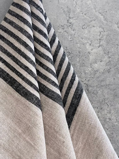 Linserviett stripete 45x45 cm