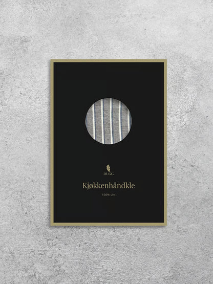 Stripete grått kjøkkenhåndkle