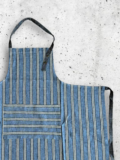 Blå gaffel med striper