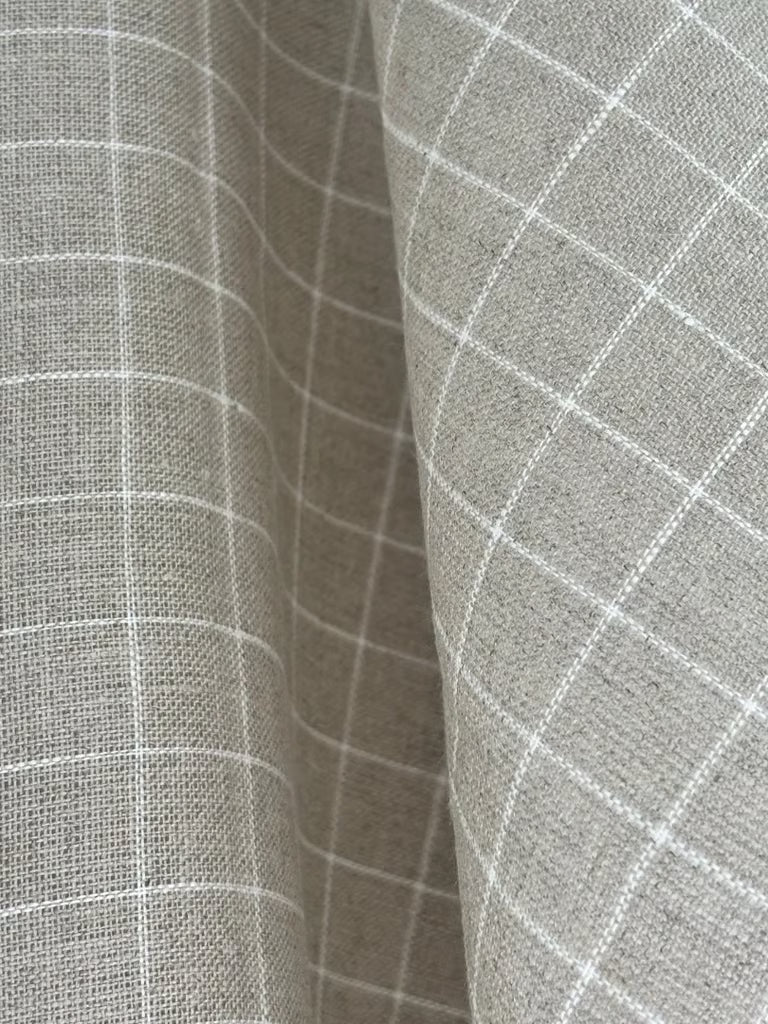 Naturfarget linhåndkle med store ruter