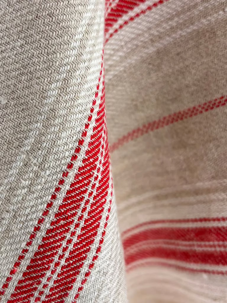Kjøkkenhåndkle med røde striper