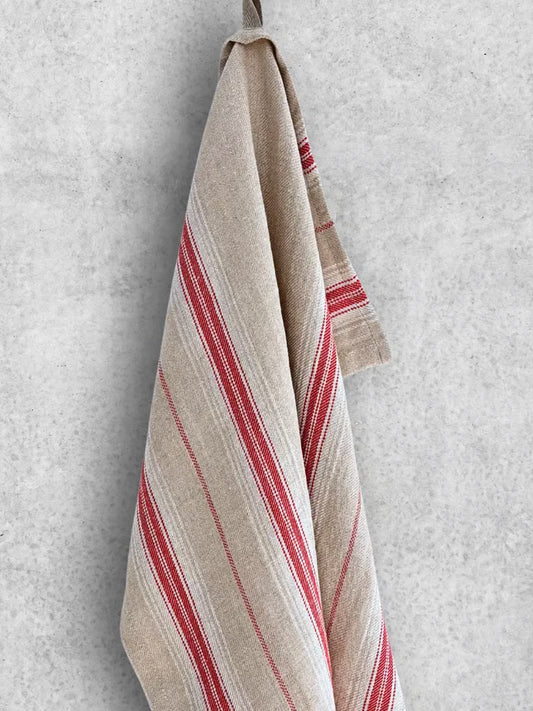 Kjøkkenhåndkle med røde striper