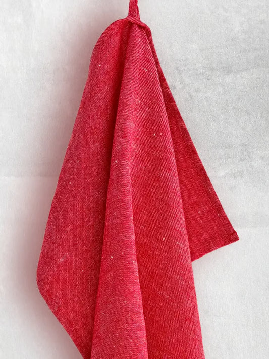 Rød kjøkkenhåndkle