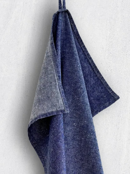 Blå kjøkkenhåndkle