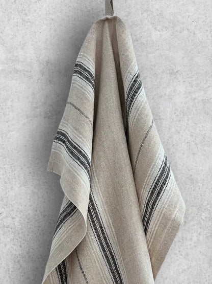 Kjøkkenhåndkle med svarte striper