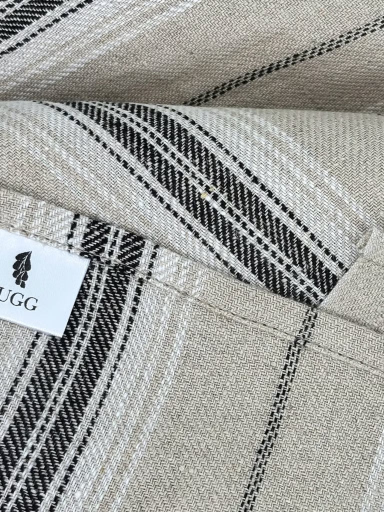 Kjøkkenhåndkle med svarte striper