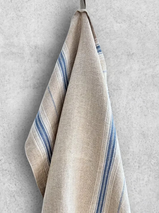 Kjøkkenhåndkle med blå striper
